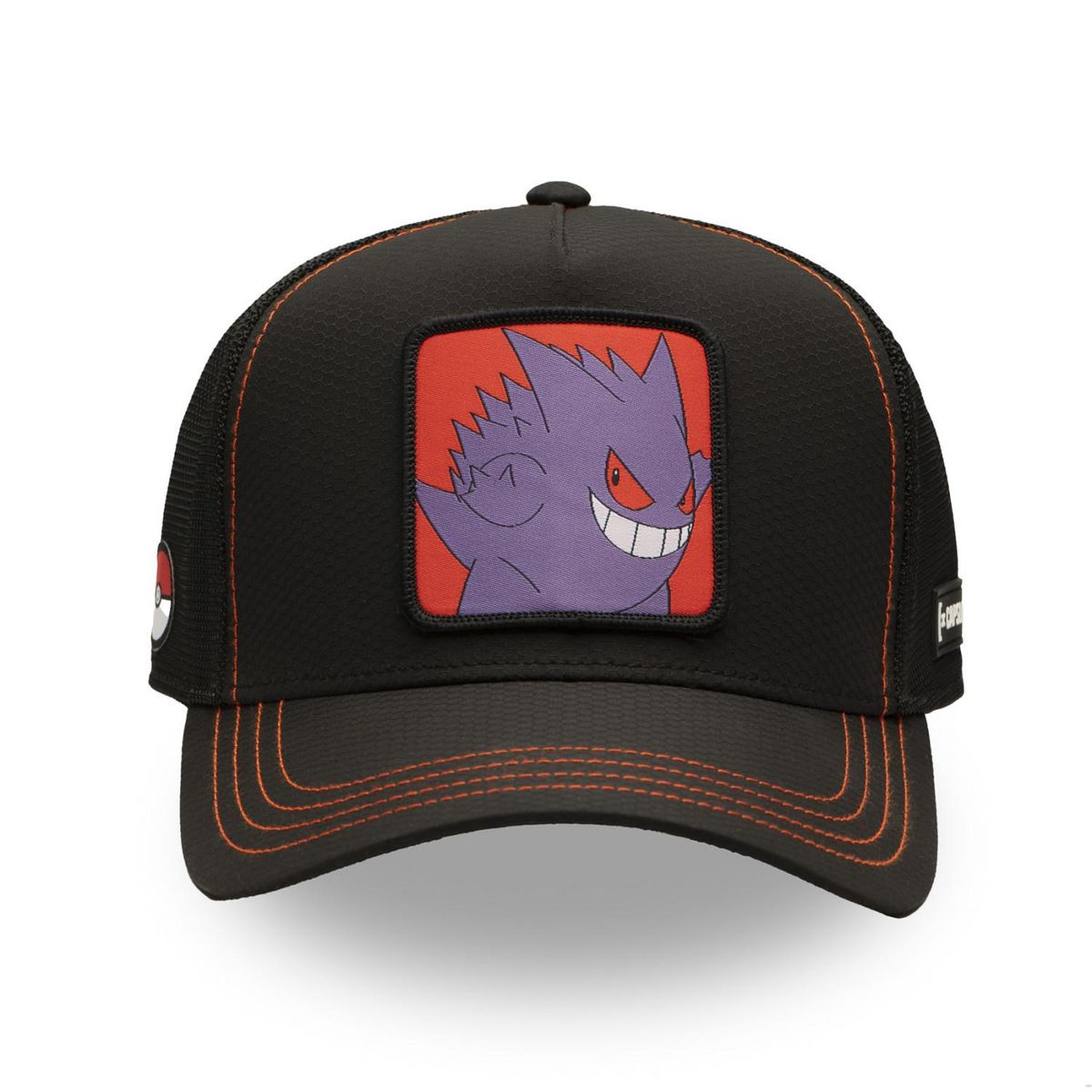 CAPSLAB Casquette trucker premium filet effet nid d'abeille Pokemon Gengar