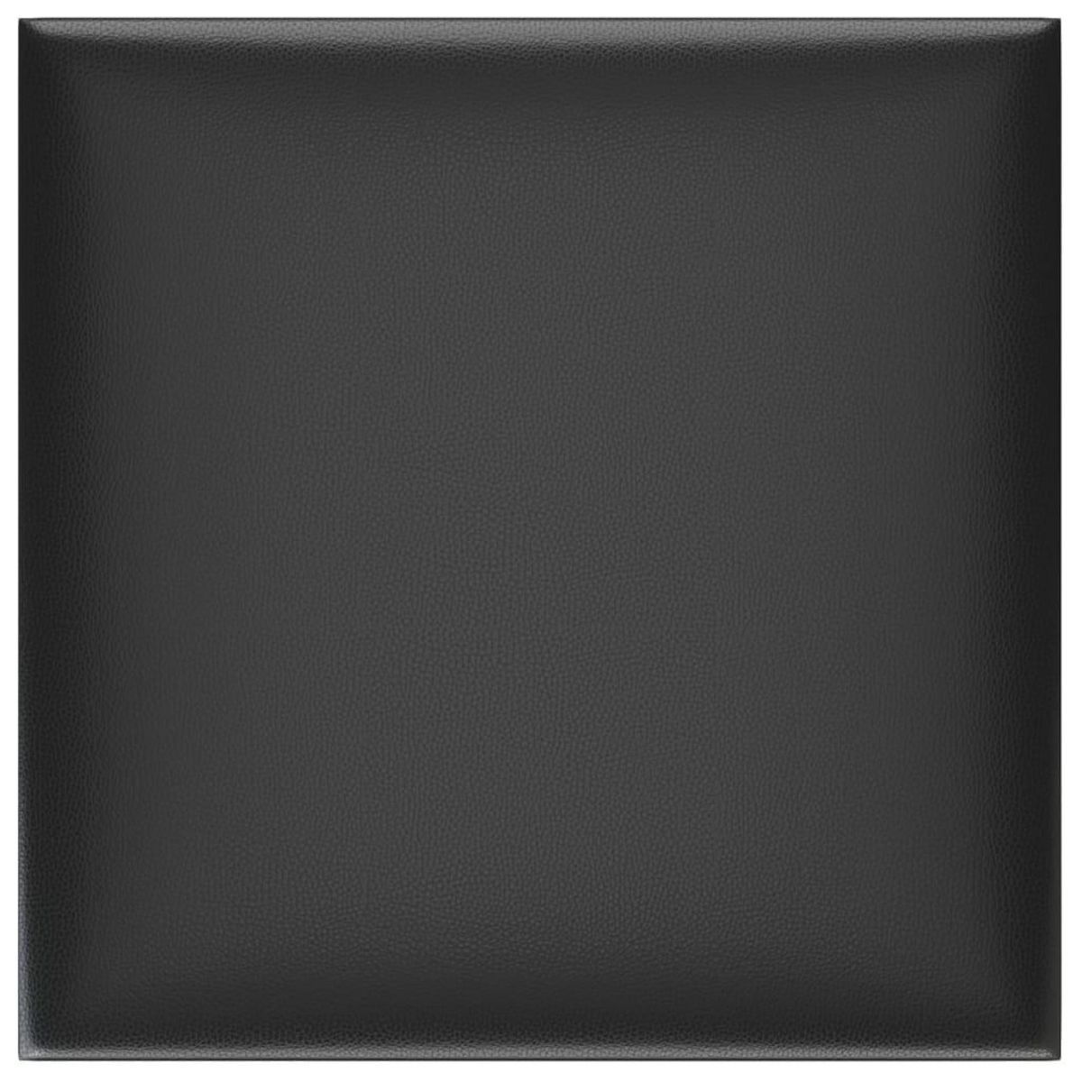 VIDAXL Panneaux muraux 12 pcs Noir 30x30 cm Similicuir 1,08 m²