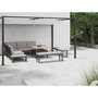 Voir la diapositive 3 : JARDIDECO Salon de jardin Lanza Taupe en aluminium - 7 places - Jardideco