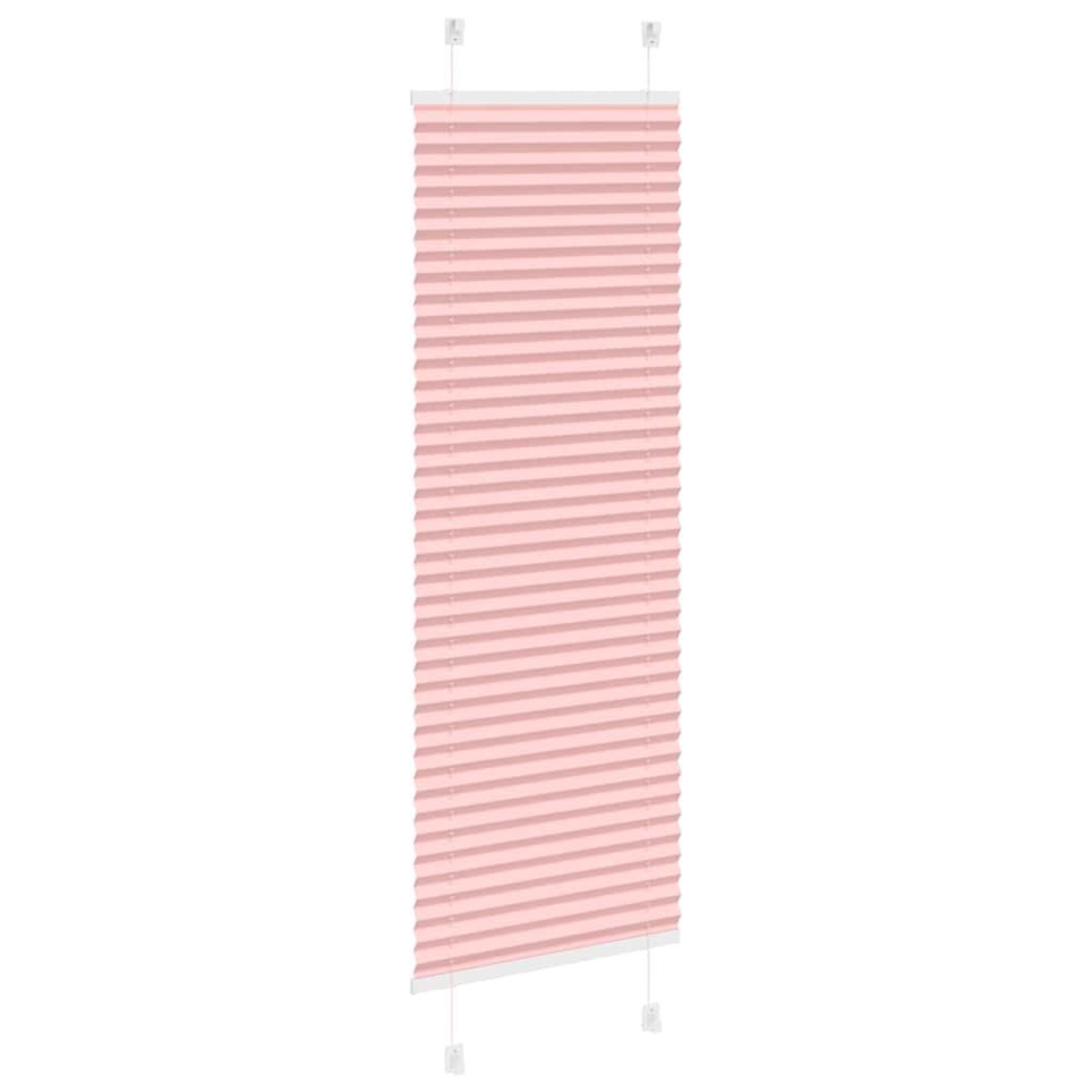 Voir la diapositive 4 : VIDAXL Store plisse rose 40x100 cm largeur du tissu 39,4 cm polyester