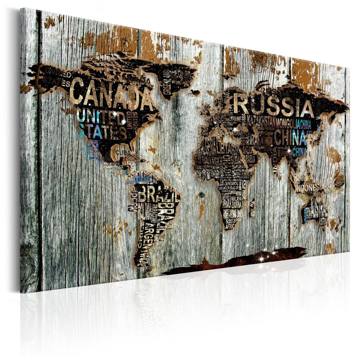 Paris Prix Tableau Imprimé  Wooden Border
