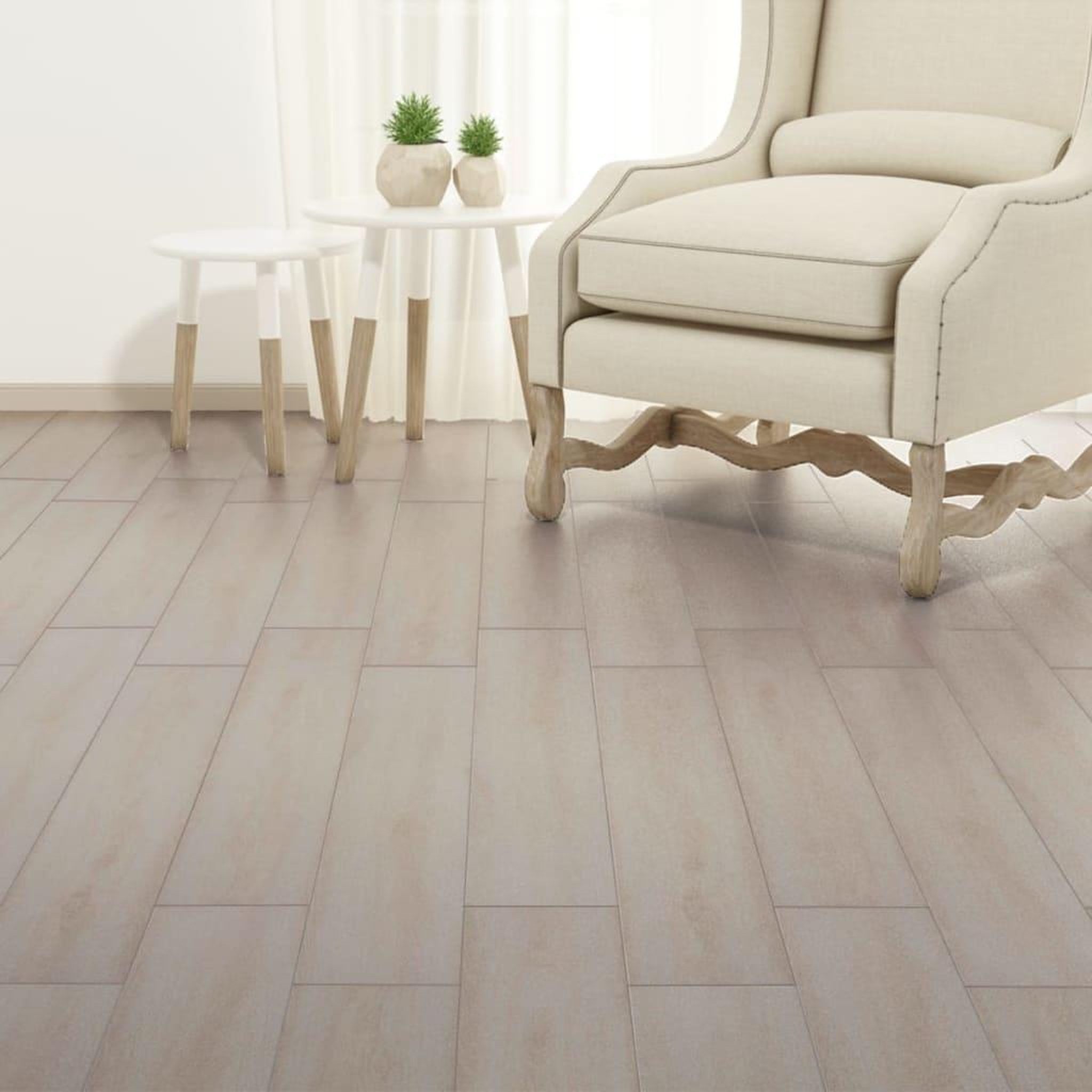 Voir la diapositive 1 : VIDAXL Planches de plancher PVC autoadhesif 2,51 m^2 2 mm Blanc chene