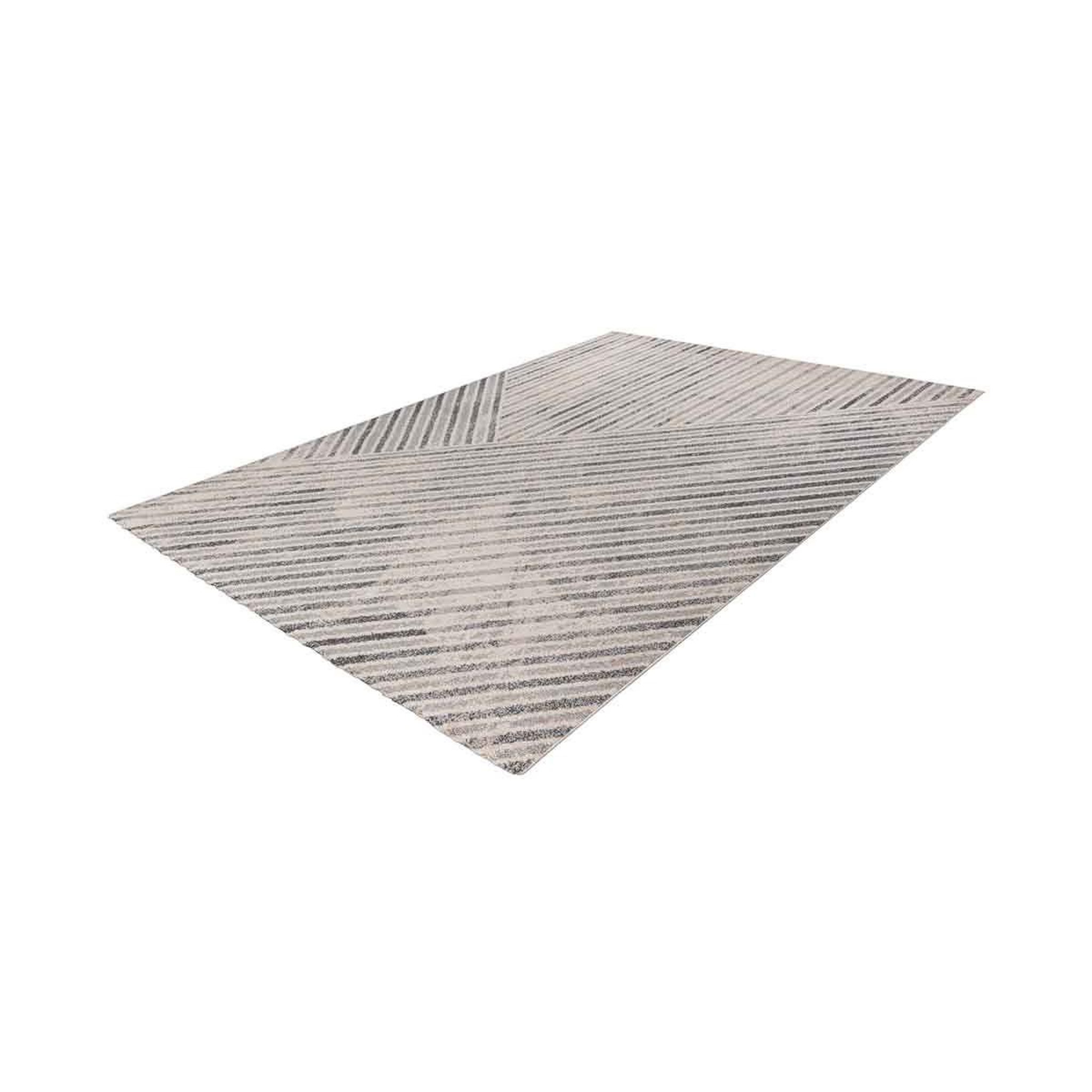 Voir la diapositive 2 : Paris Prix Tapis Tissé Graphique  Rhombus  Beige & Gris