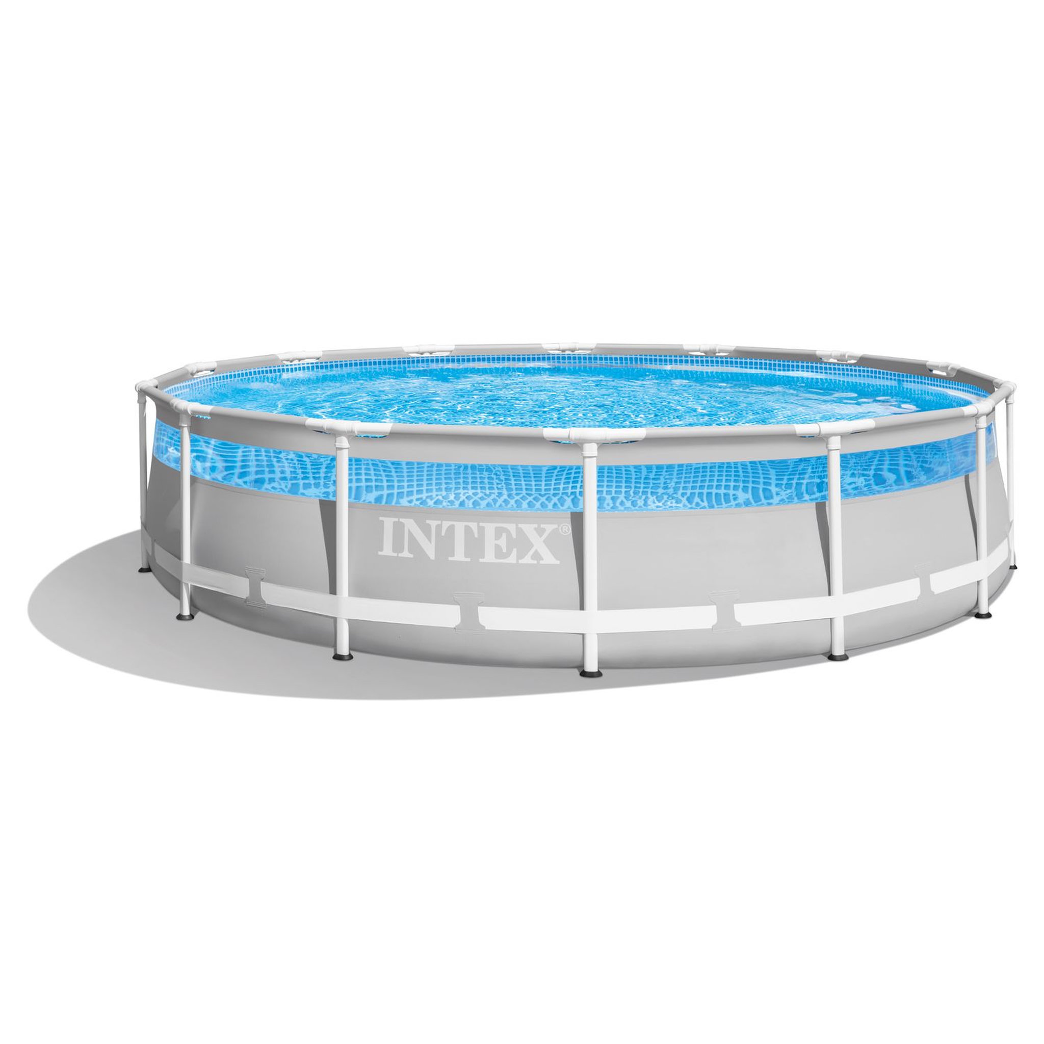 Voir la diapositive 1 : INTEX Piscine tubulaire ronde - 427x107cm - CLEARVIEW