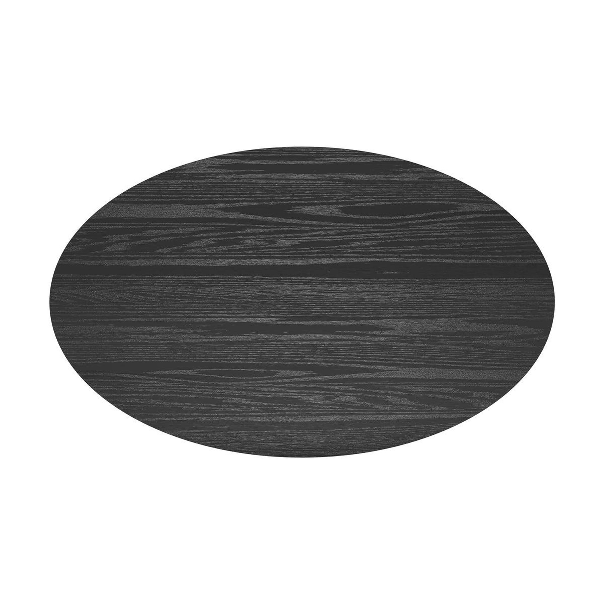 Voir la diapositive 3 : MAISON PAVANE Table ovale 6 personnes en bois noir 150 cm-eddy