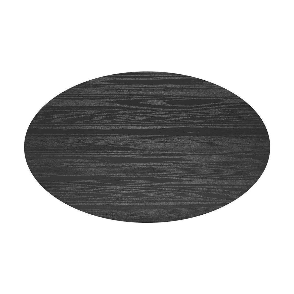 MAISON PAVANE Table ovale 6 personnes en bois noir 150 cm-Eddy