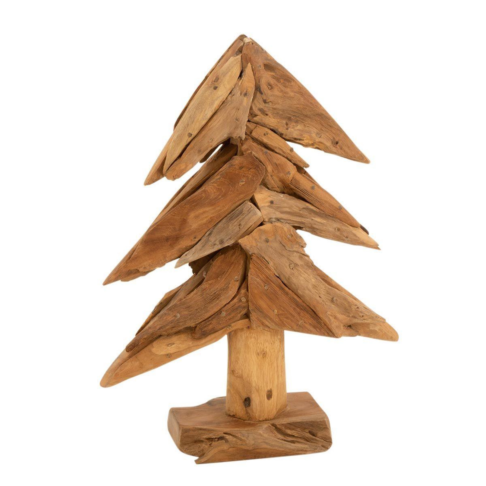 J-LINE Arbre déco  morceaux bois  50cm naturel