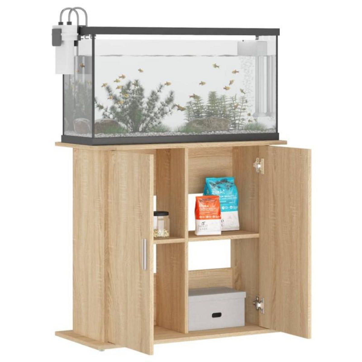 VIDAXL Support pour aquarium chêne sonoma 81x36x73cm bois d ingénierie