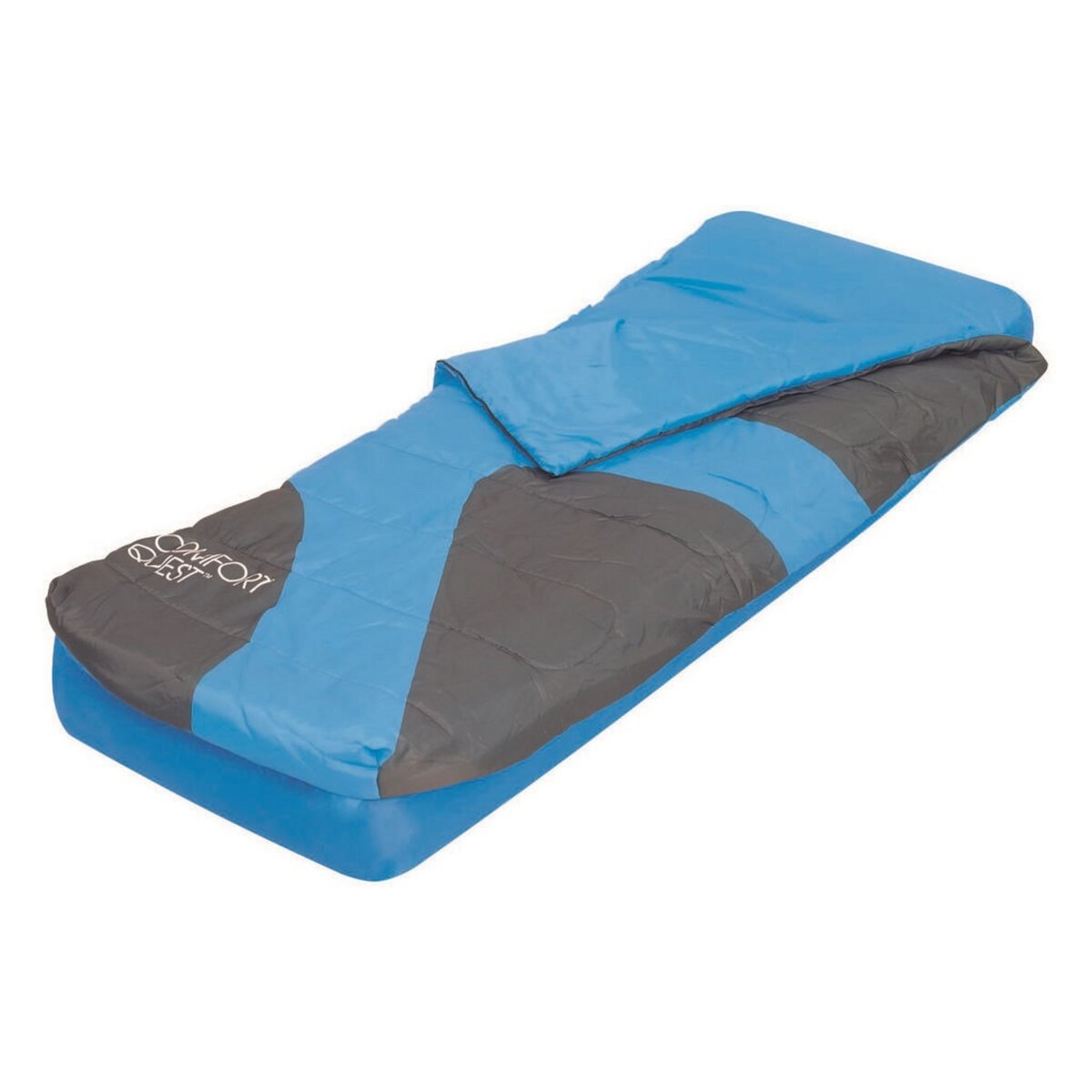 BESTWAY Lit gonflable ASLEPA avec oreiller intégré + sac de couchage 1  place pas cher 