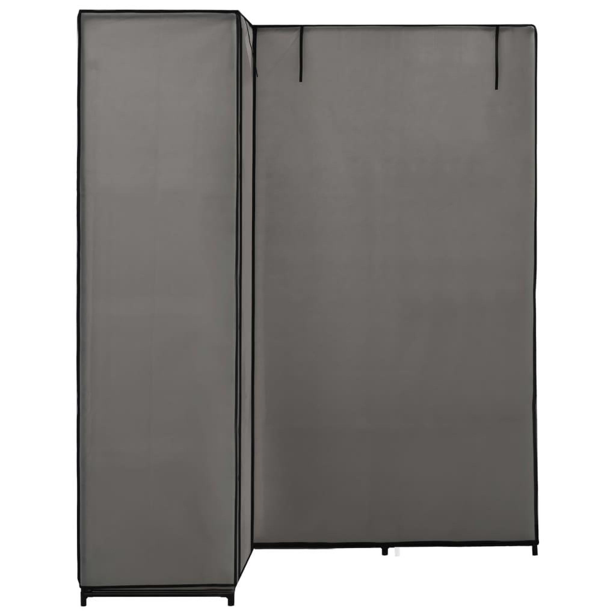 Voir la diapositive 3 : VIDAXL Garde-robe d'angle Gris 130 x 87 x 169 cm