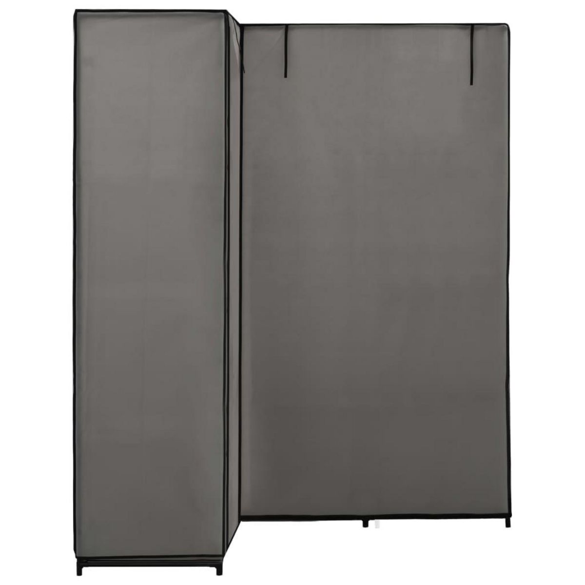 VIDAXL Garde-robe d'angle Gris 130 x 87 x 169 cm
