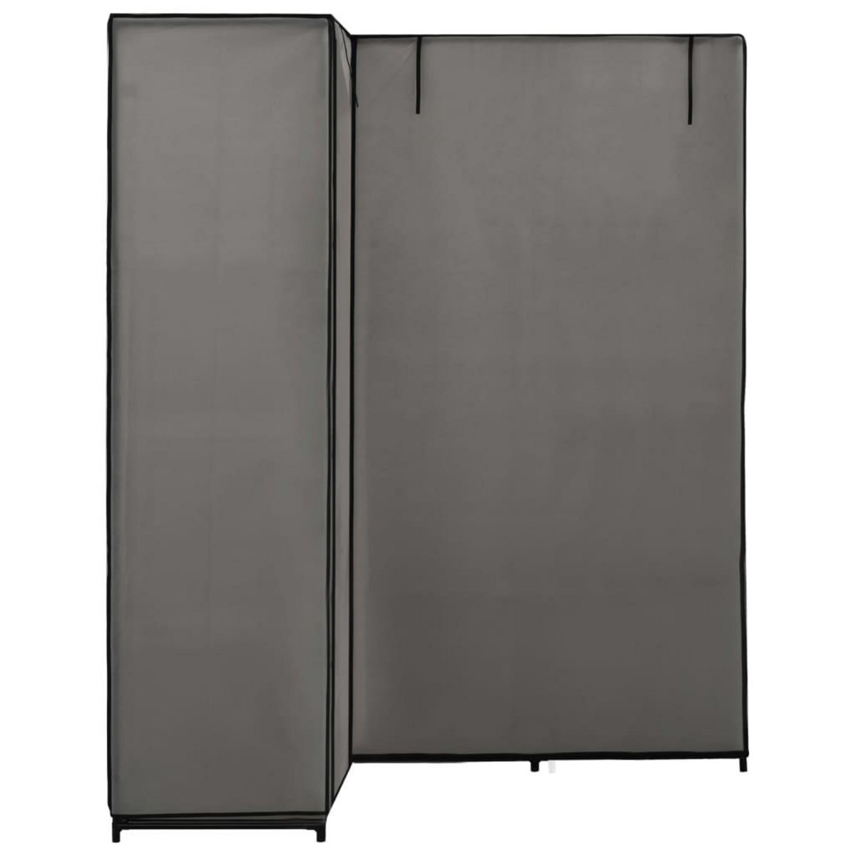 VIDAXL Garde-robe d'angle Gris 130 x 87 x 169 cm