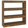 Voir la diapositive 2 : VIDAXL Bibliotheque/Separateur de piece chene fume 100x30x103 cm