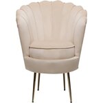 Habitat et Jardin Fauteuil en velours  Floria  - 70 x 73 x 76 cm - Beige