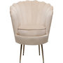 Voir la diapositive 1 : Habitat et Jardin Fauteuil en velours  Floria  - 70 x 73 x 76 cm - Beige