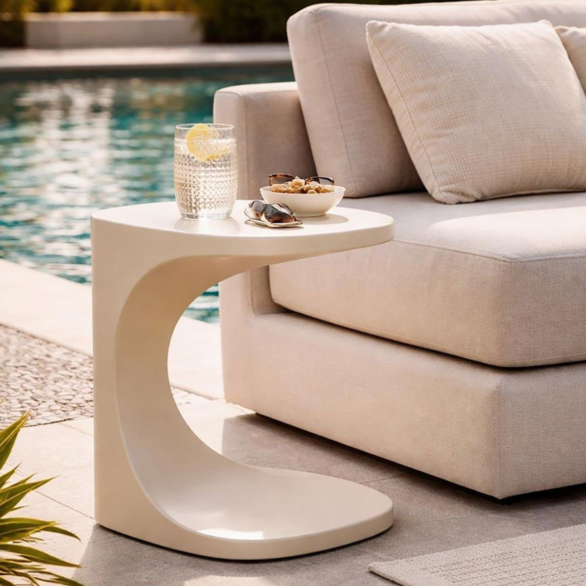 Paris Prix Table d'Appoint Design  Ibiza  52cm Blanc