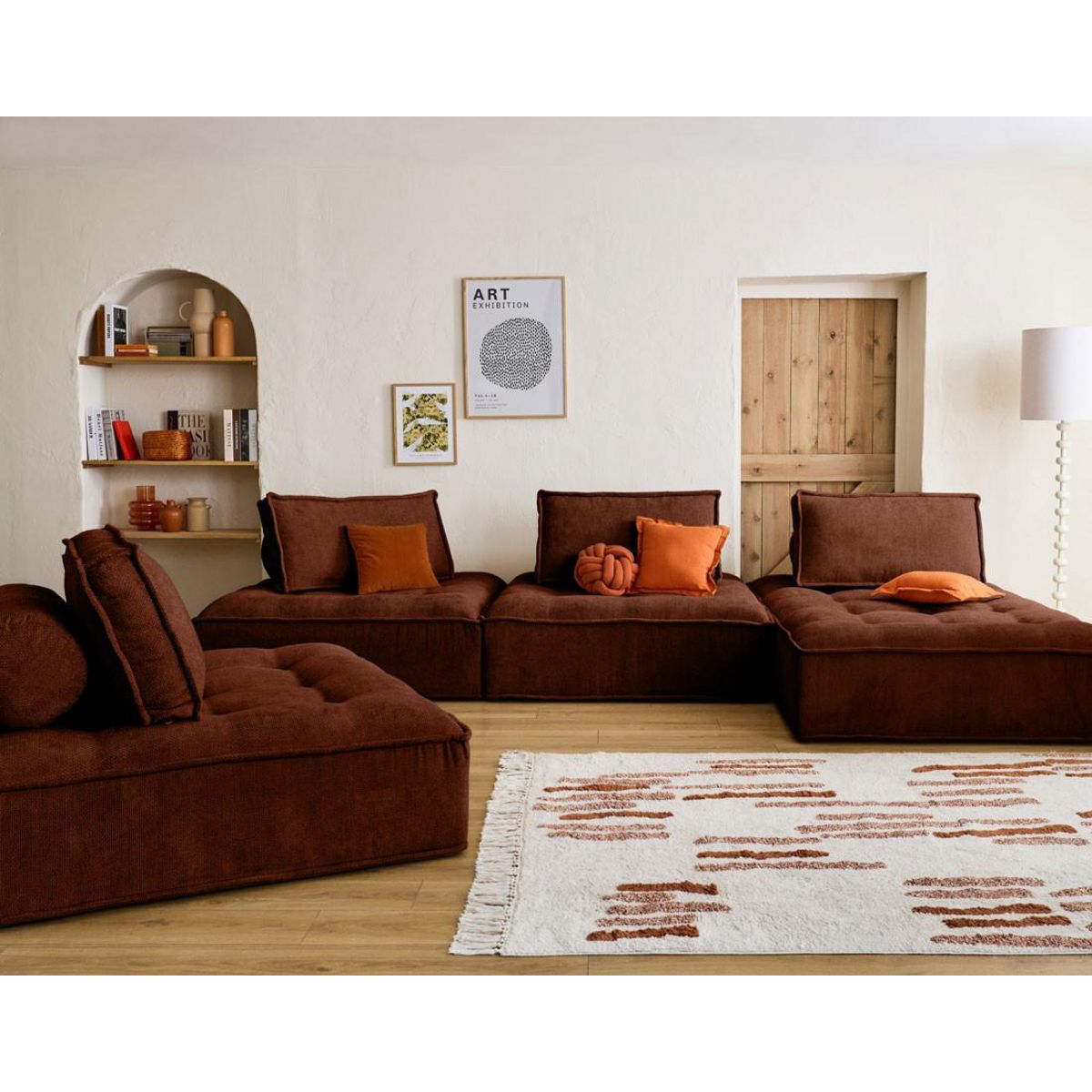 LISA DESIGN Marisol - module d'assise - velours texturé