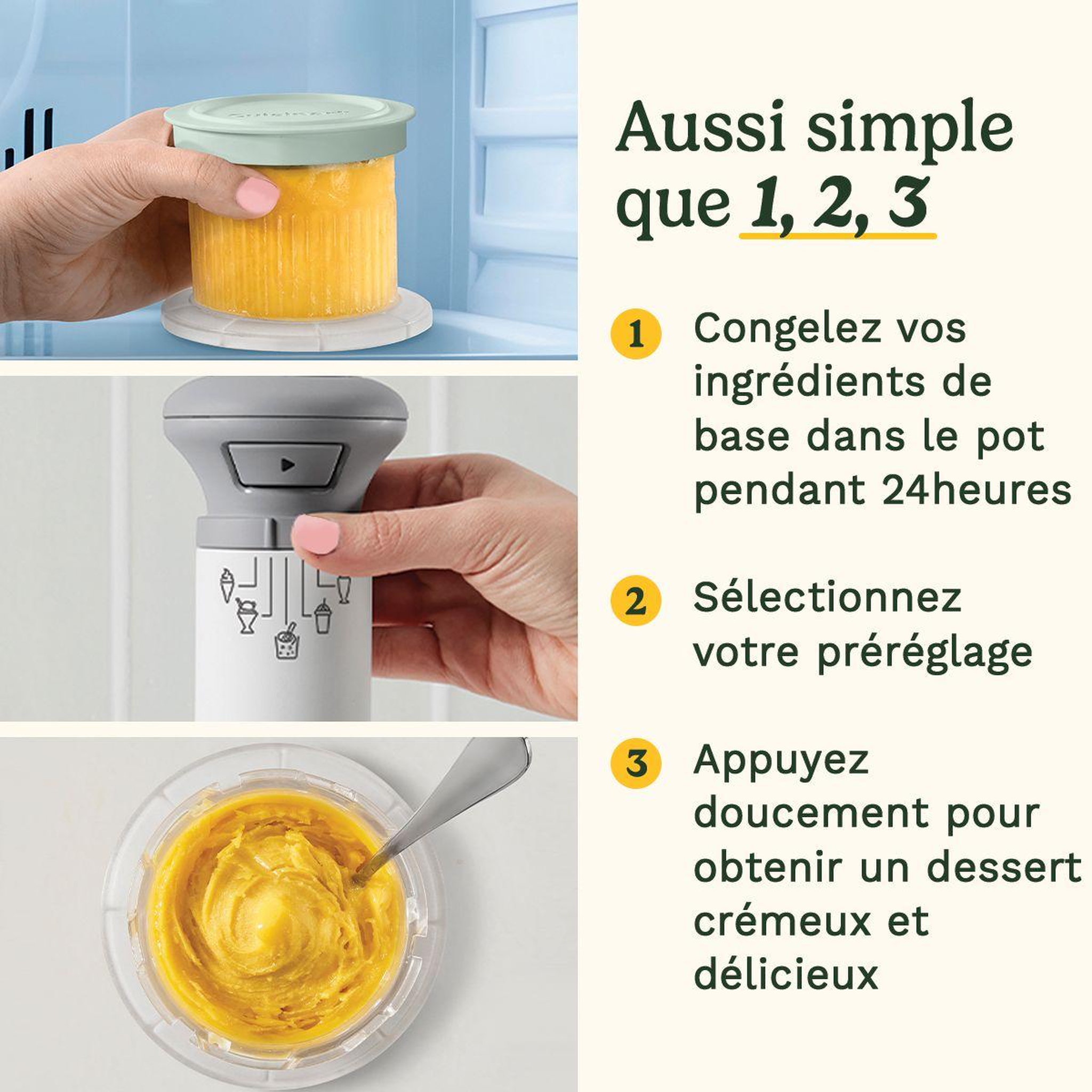 Voir la diapositive 5 : Cuisinart Sorbetière freeze wand icefd10e