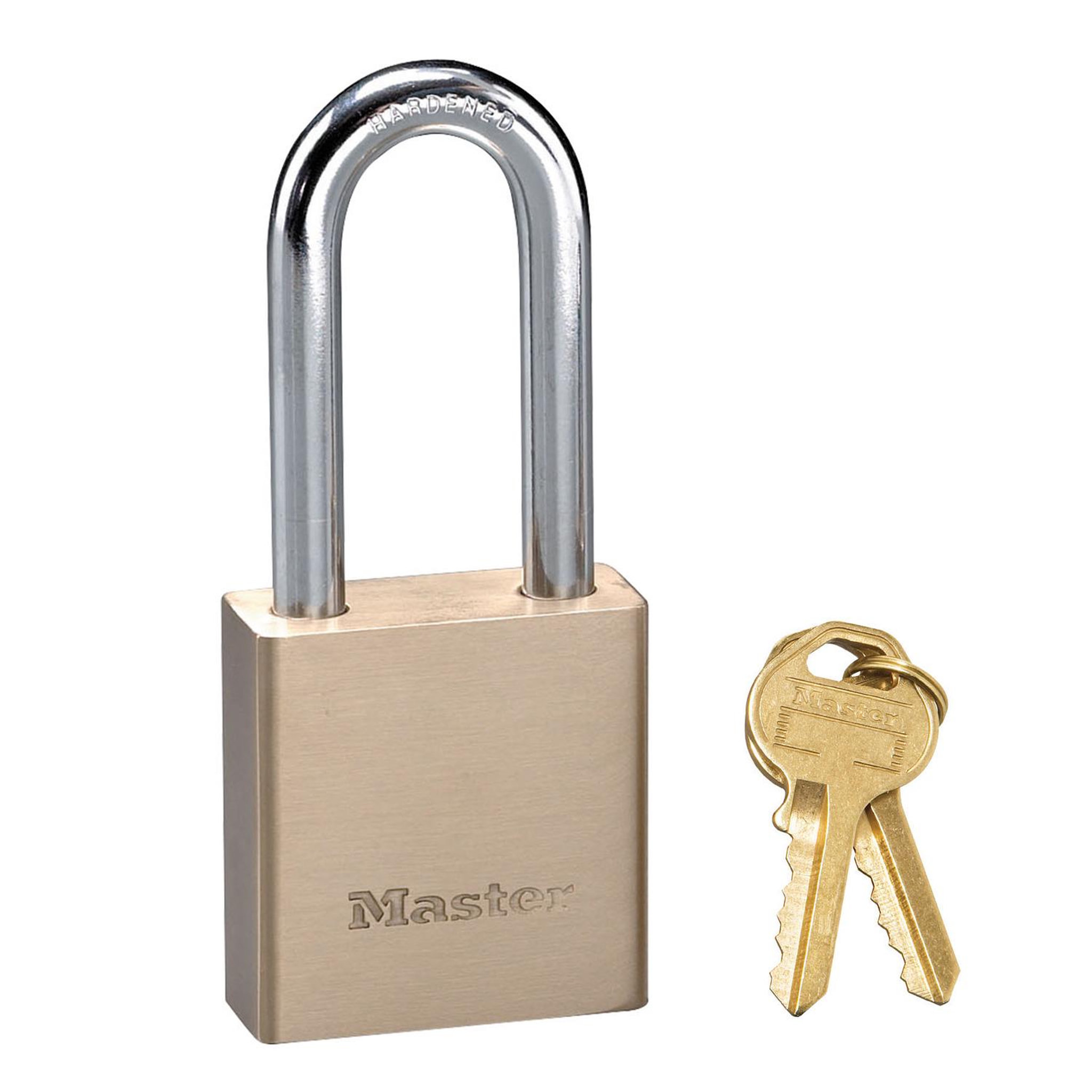 Master lock Cadenas en laiton massif à clé idéal pour sécuriser portails, abris de jardin, 98 x 44 x 20 mm