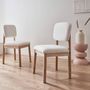 Voir la diapositive 2 : SWEEEK Lot de 2 chaises scandinaves piètement en bois d'hévéa revêtement bouclette