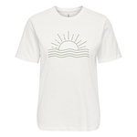 Only T-Shirt Blanc/Vert Femme Only Lanya. Coloris disponibles : Blanc