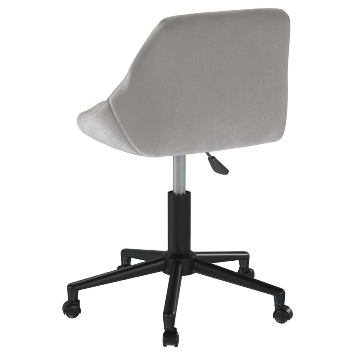 VIDAXL Chaise pivotante de bureau Gris clair Velours