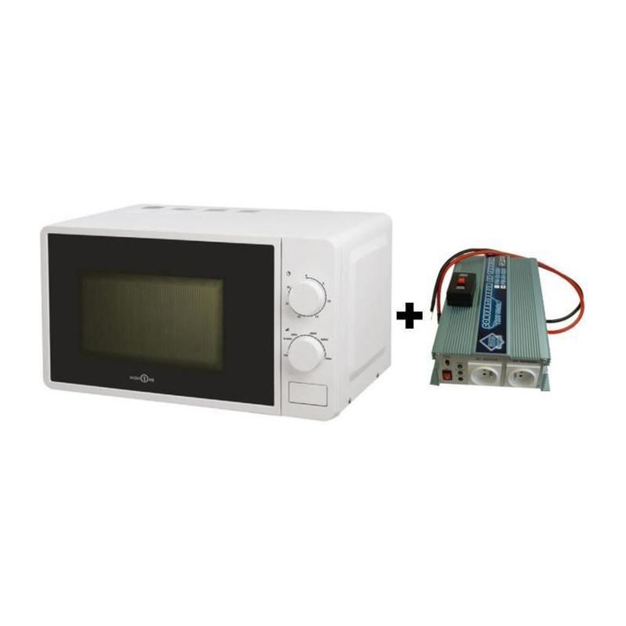 Pack Convertisseur de Tension 24/220V 1200W avec Telecommande - Micro-onde Hign One 220V 20L 700W