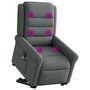 Voir la diapositive 2 : VIDAXL Fauteuil inclinable de massage electrique Gris fonce Tissu