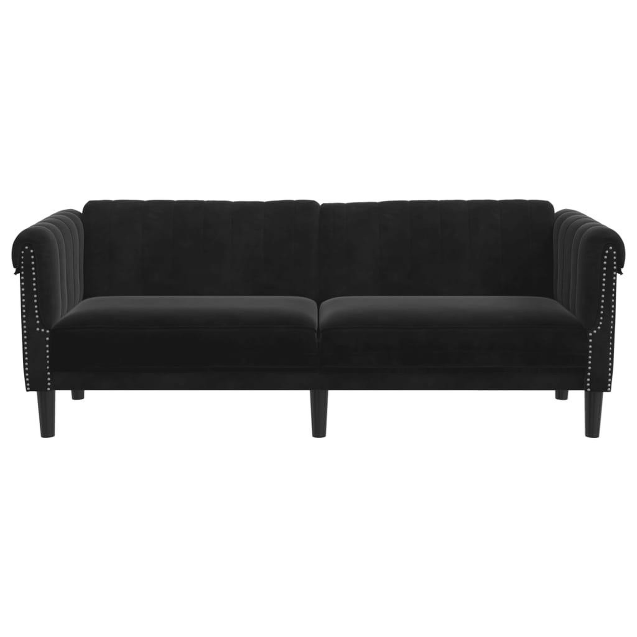 Voir la diapositive 4 : VIDAXL Canape a 3 places noir velours