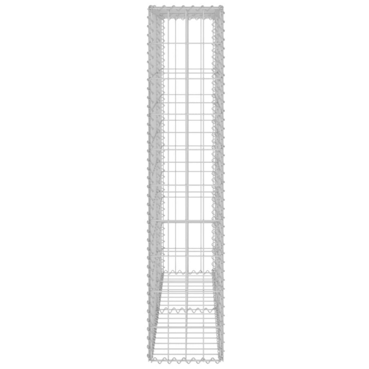 VIDAXL Mur a gabion avec couvercles Acier galvanise 80x20x100 cm