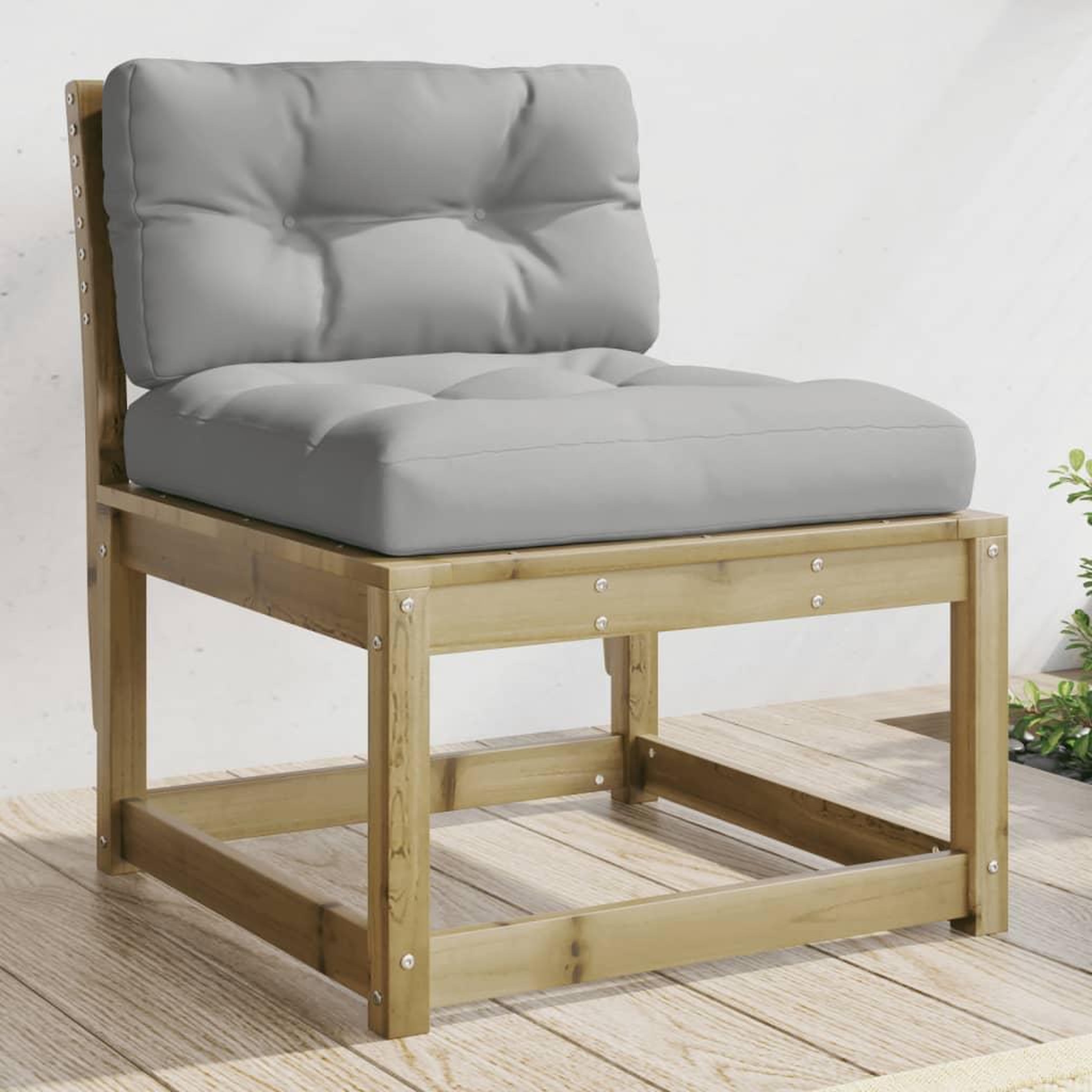 Voir la diapositive 3 : VIDAXL Canapes de jardin avec coussins 2pcs bois de pin impregne
