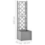 Voir la diapositive 6 : VIDAXL Lit sureleve de jardin et treillis et systeme d'arrosage Gris