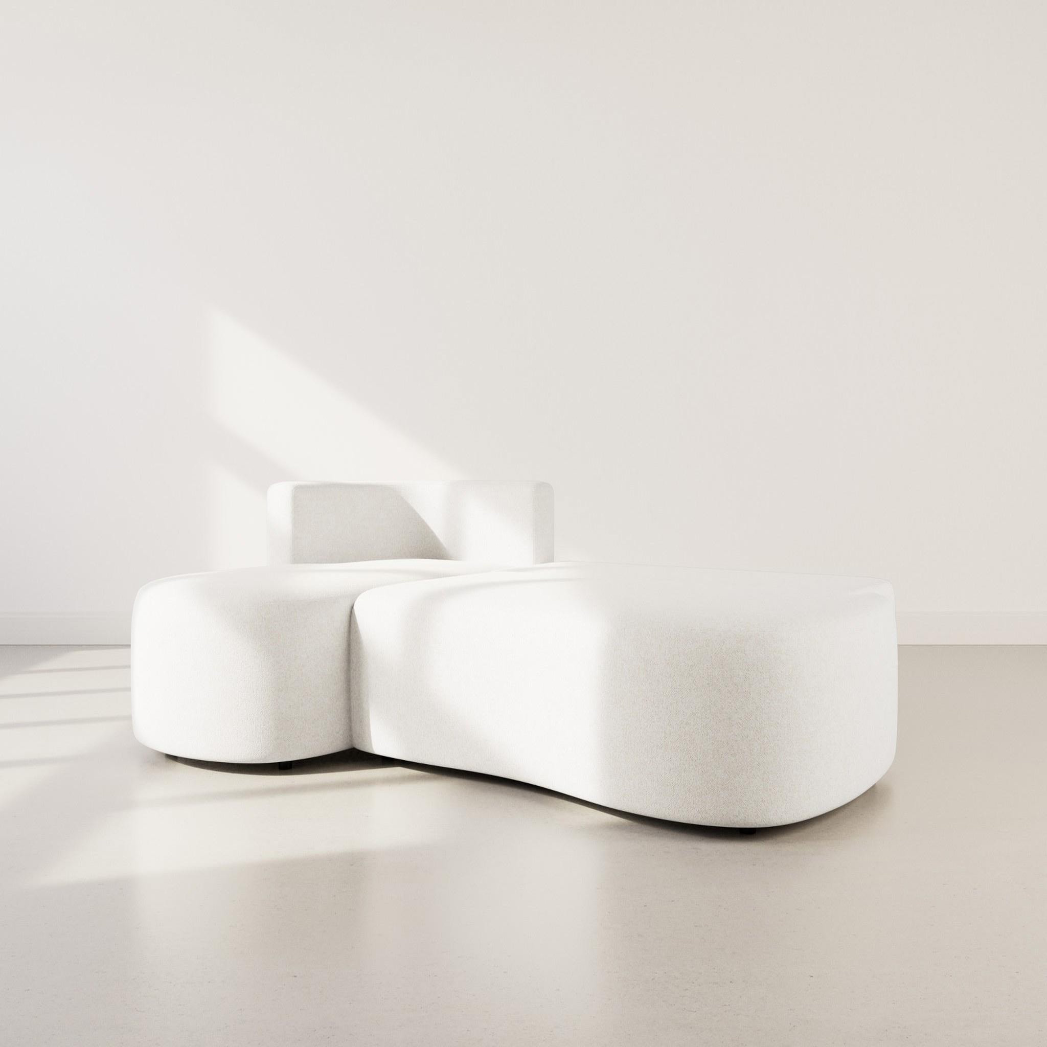 Voir la diapositive 2 : BEST MOBILIER Mahina - canapé d'angle gauche 4 places convertible avec coffre en tissu texturé