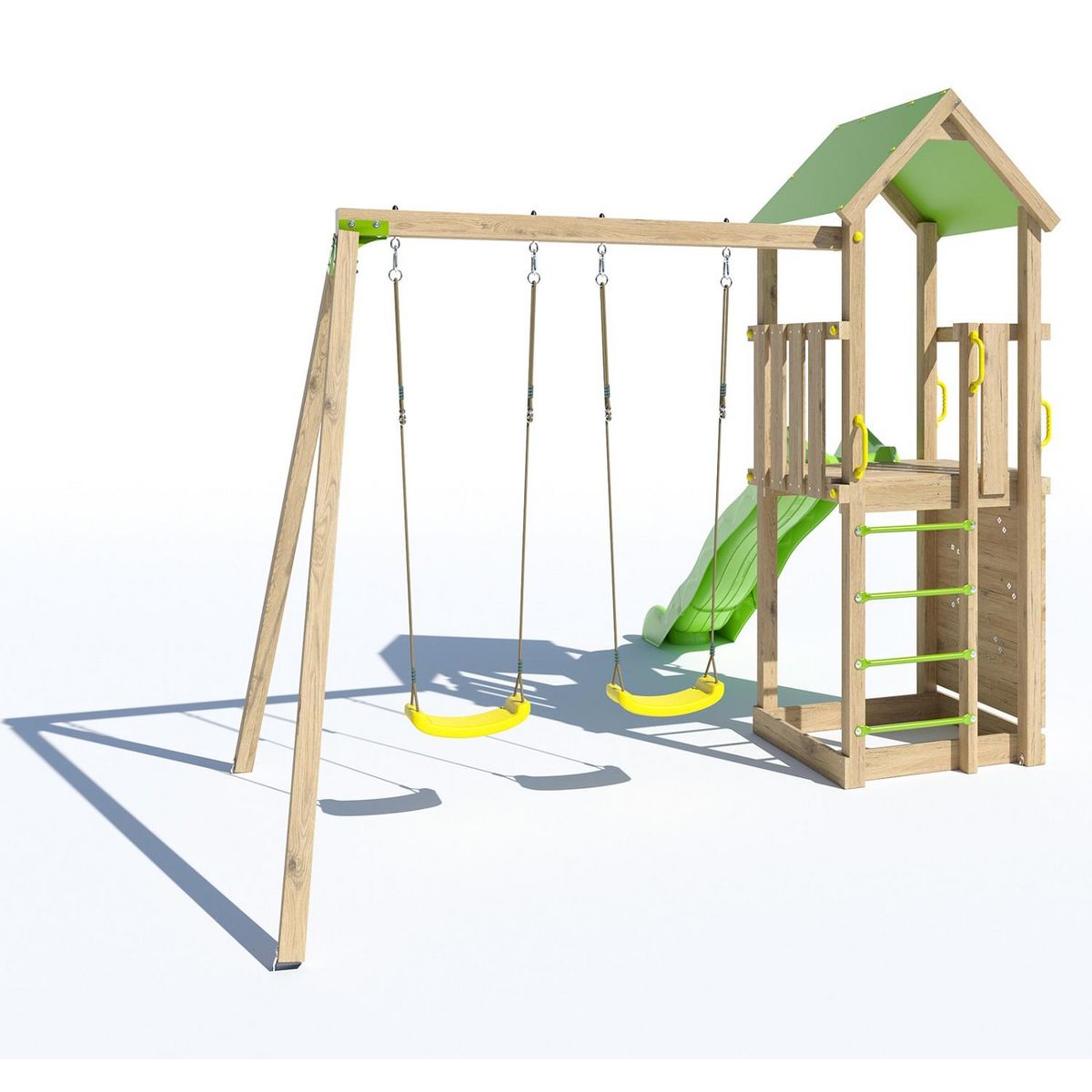 trigano Aire de jeux avec toboggan - Bois - H2,20m - SMART XPERIENCE