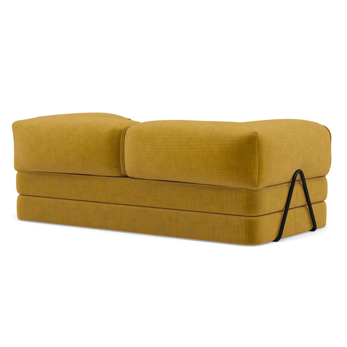 LISA DESIGN Poppy - canapé 3 places convertible en velours côtelé