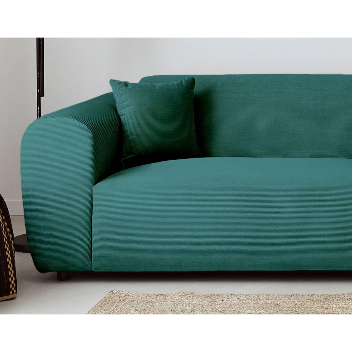 LISA DESIGN Aumance - canapé d'angle droit 4 places - en velours côtelé