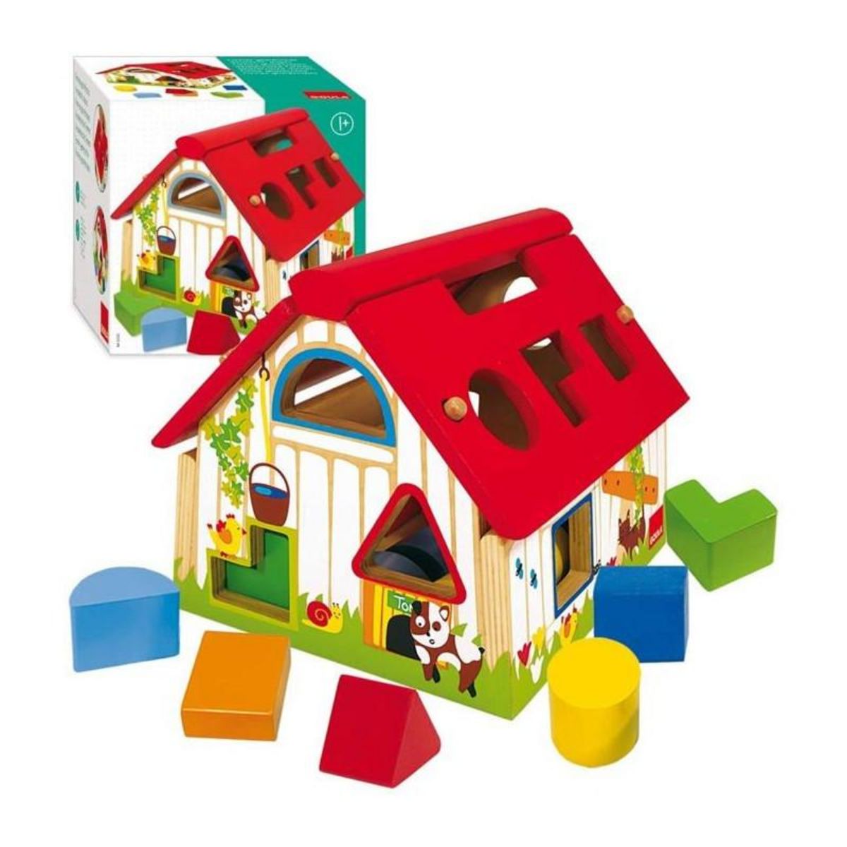 Goula Jouet éducatif - GOULA - Formes géométriques - Boîte a formes pour apprendre a reconnaître les formes