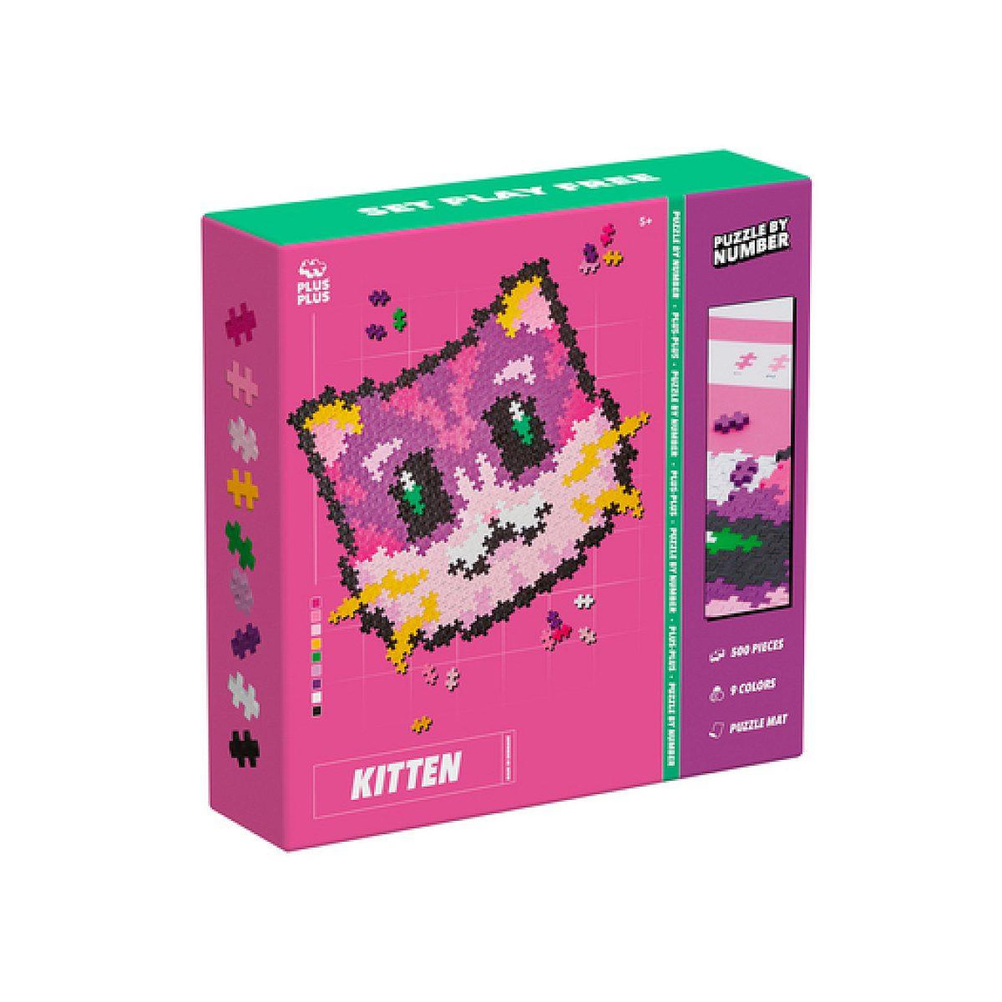 Voir la diapositive 2 : PlusPlus Puzzle plus plus chaton – 500 pcs