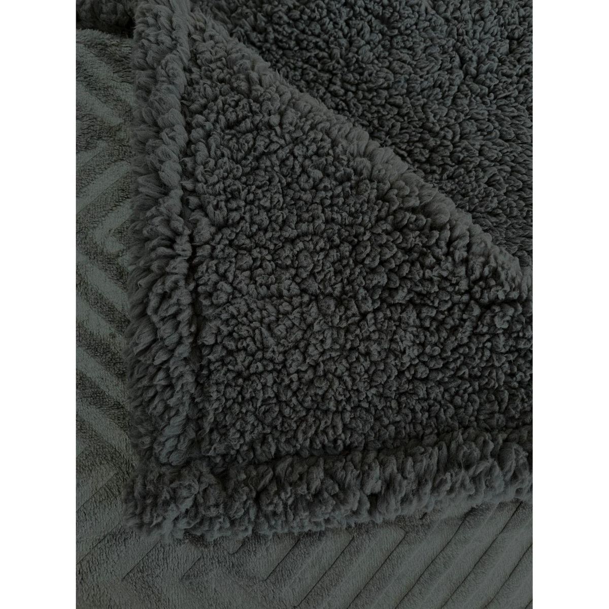 ACTUEL Plaid flanelle gaufrée/Sherpa