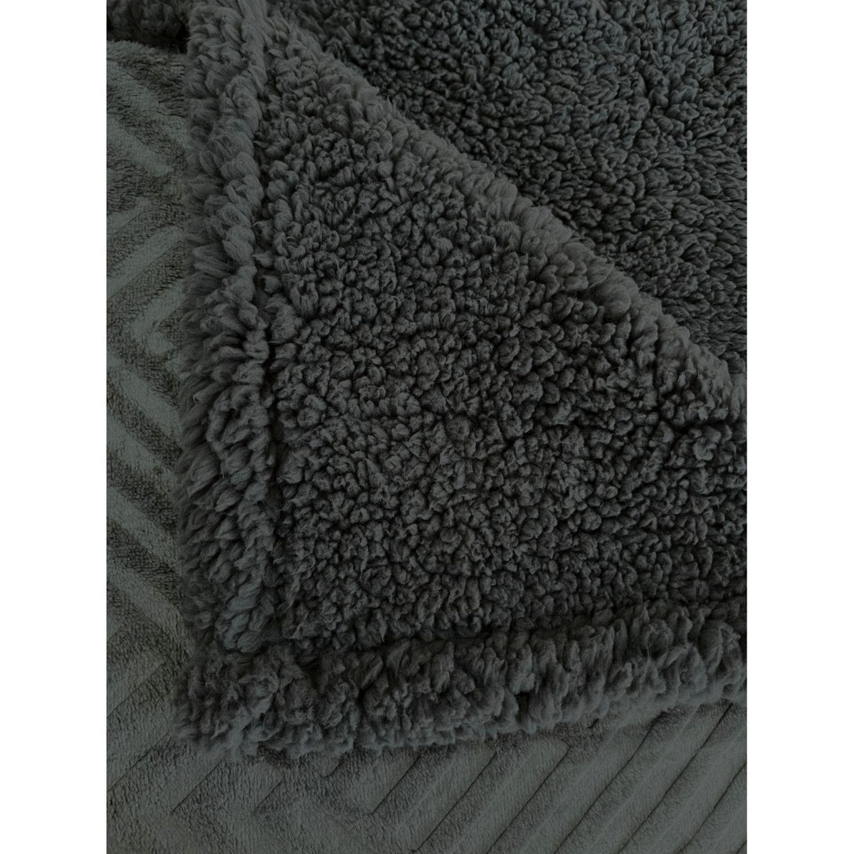 ACTUEL Plaid flanelle gaufrée/Sherpa