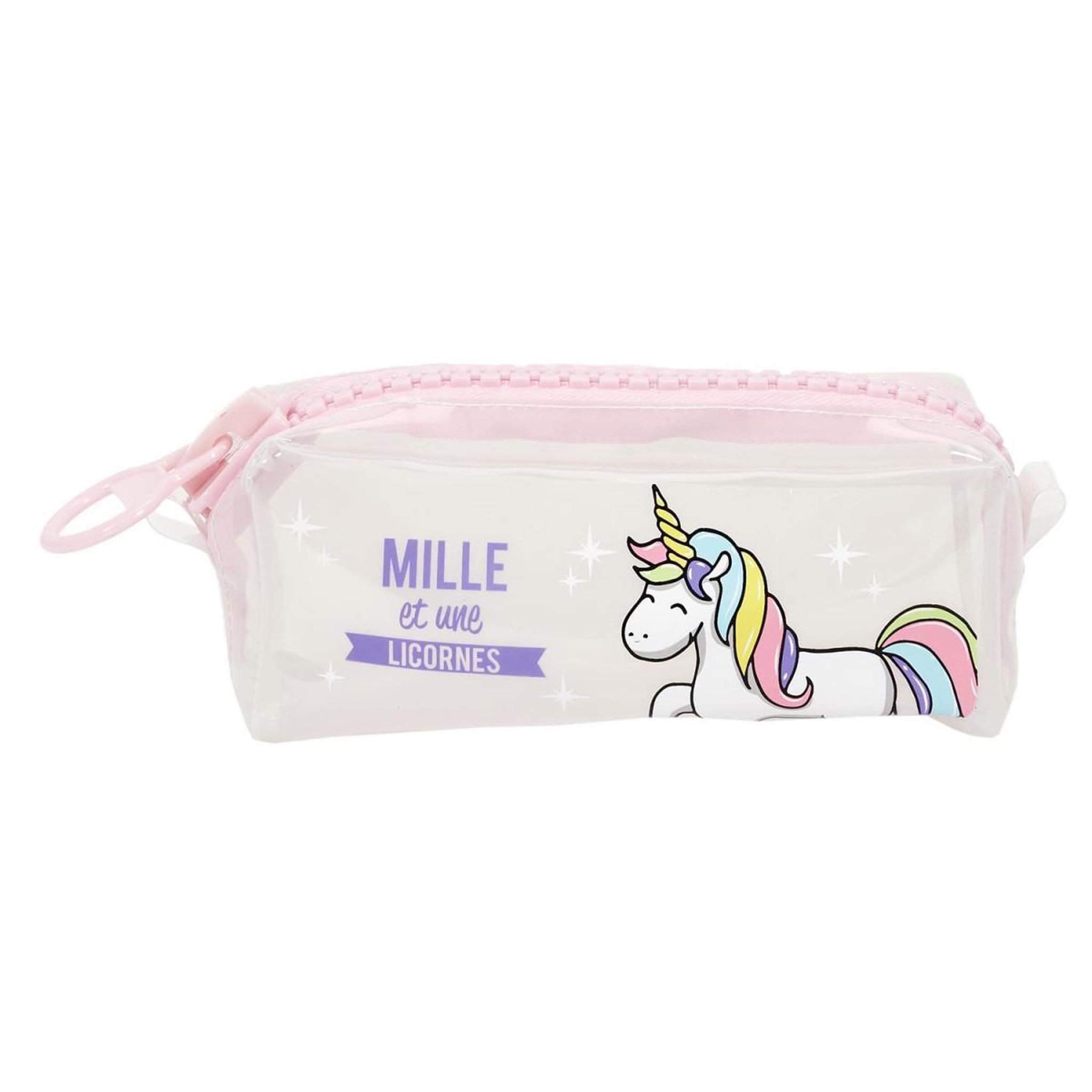 Jeux 2 momes Trousse Design  Licorne  21cm Transparent