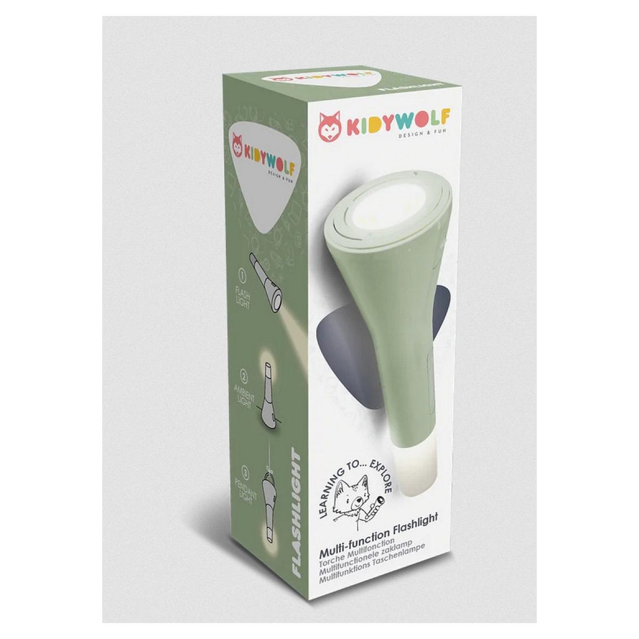 Voir la diapositive 2 : KIDYWOLF Kidyflashlight vert - lampe torche