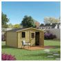 Voir la diapositive 2 : Forest Style Abri bois 28mm ONEGA 11,9m² traité autoclave