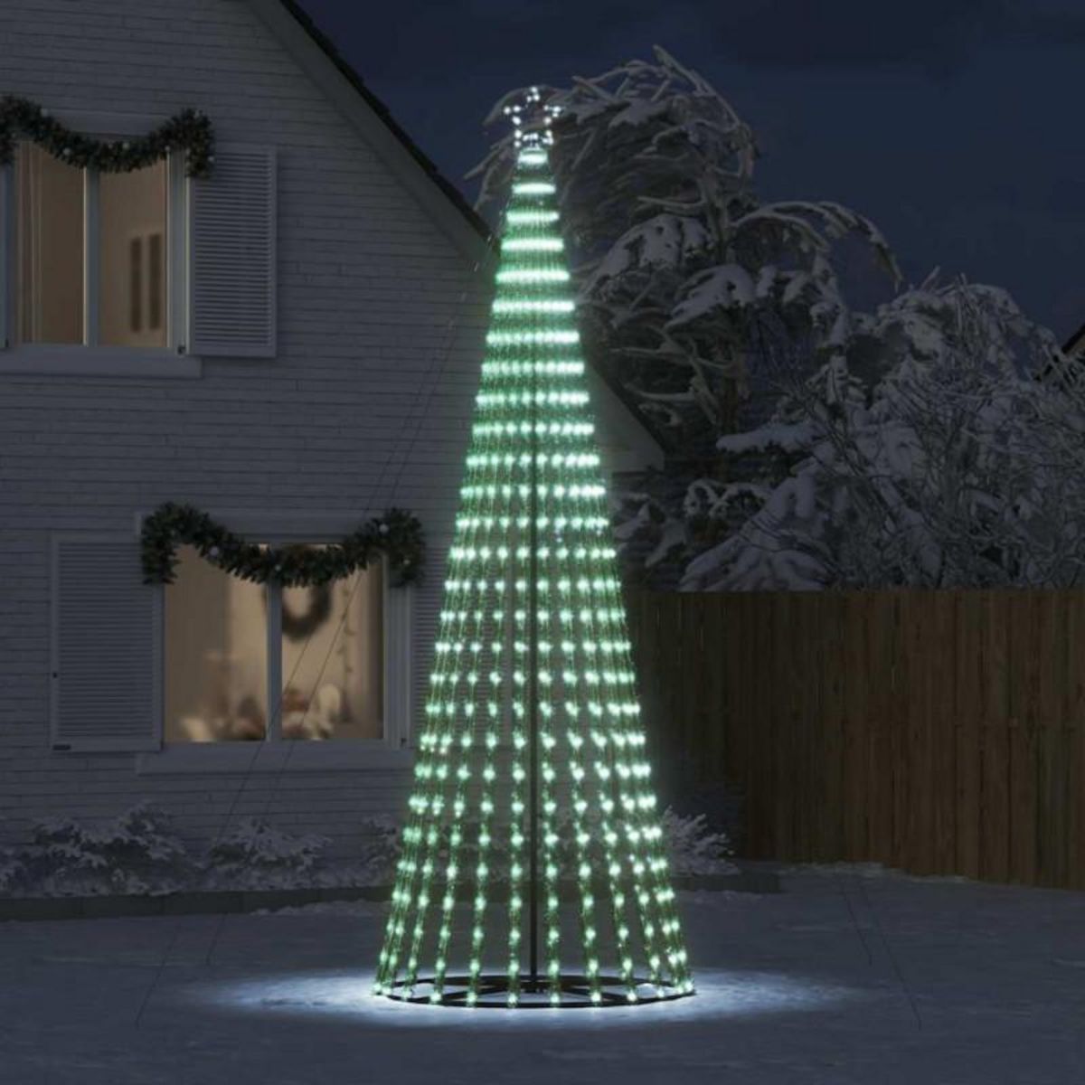VIDAXL Arbre de Noël lumineux conique 1028 LED blanc froid 403 cm
