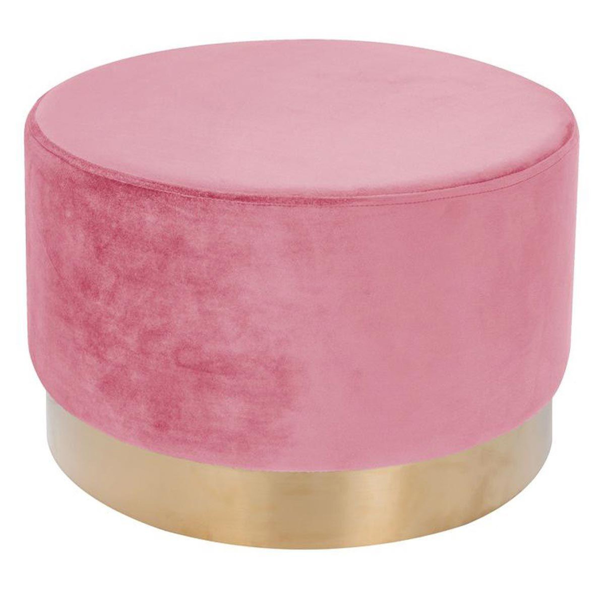 Paris Prix Pouf rond déco  nano  55cm rose foncé