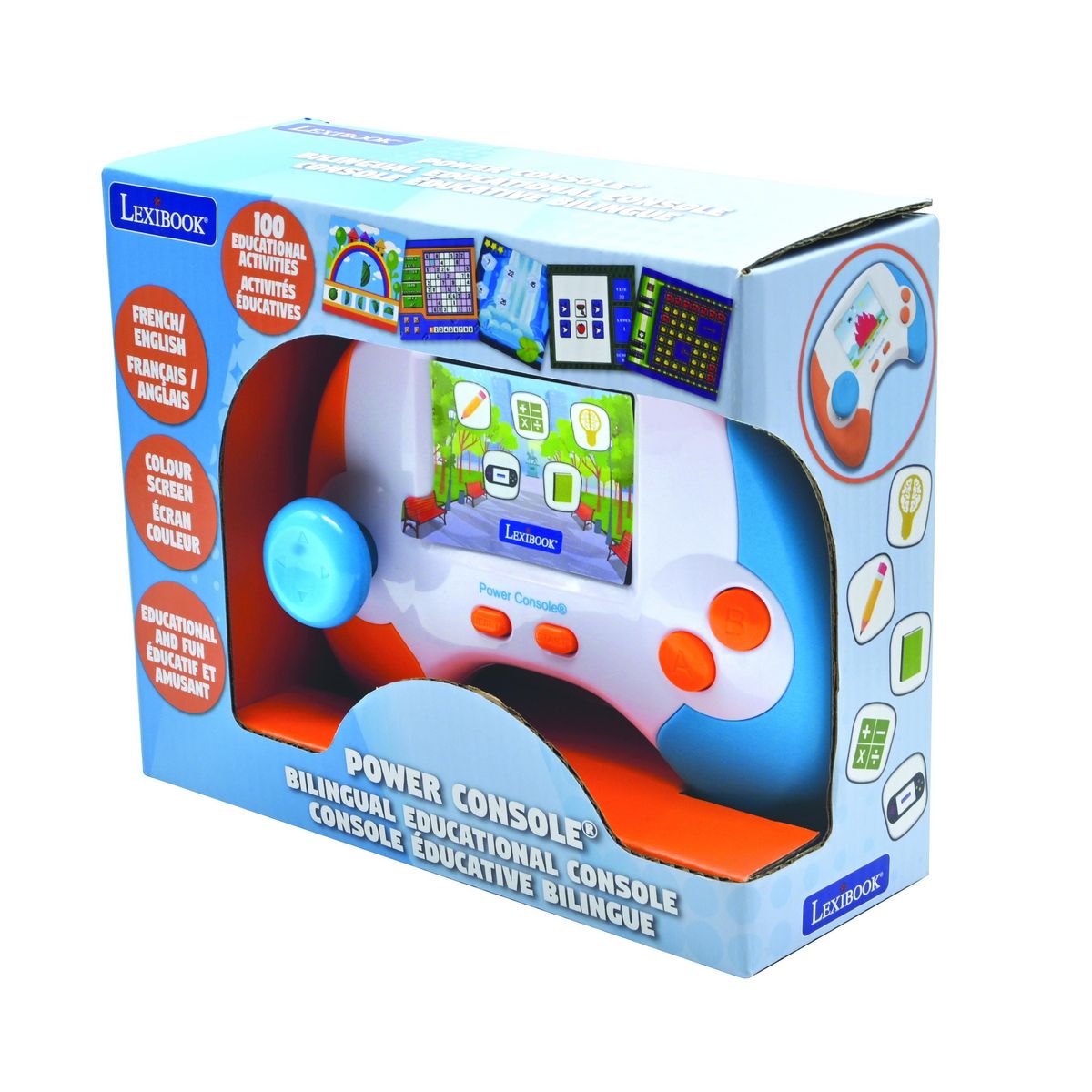 Lexibook Power Console de jeux éducative bilingue en français et anglais