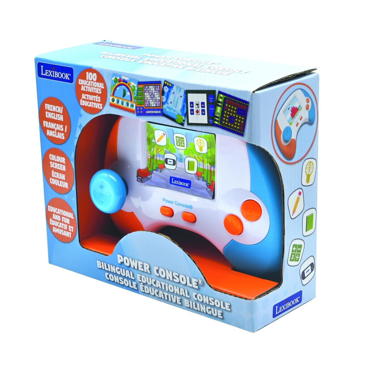 Lexibook Power Console de jeux éducative bilingue en français et anglais