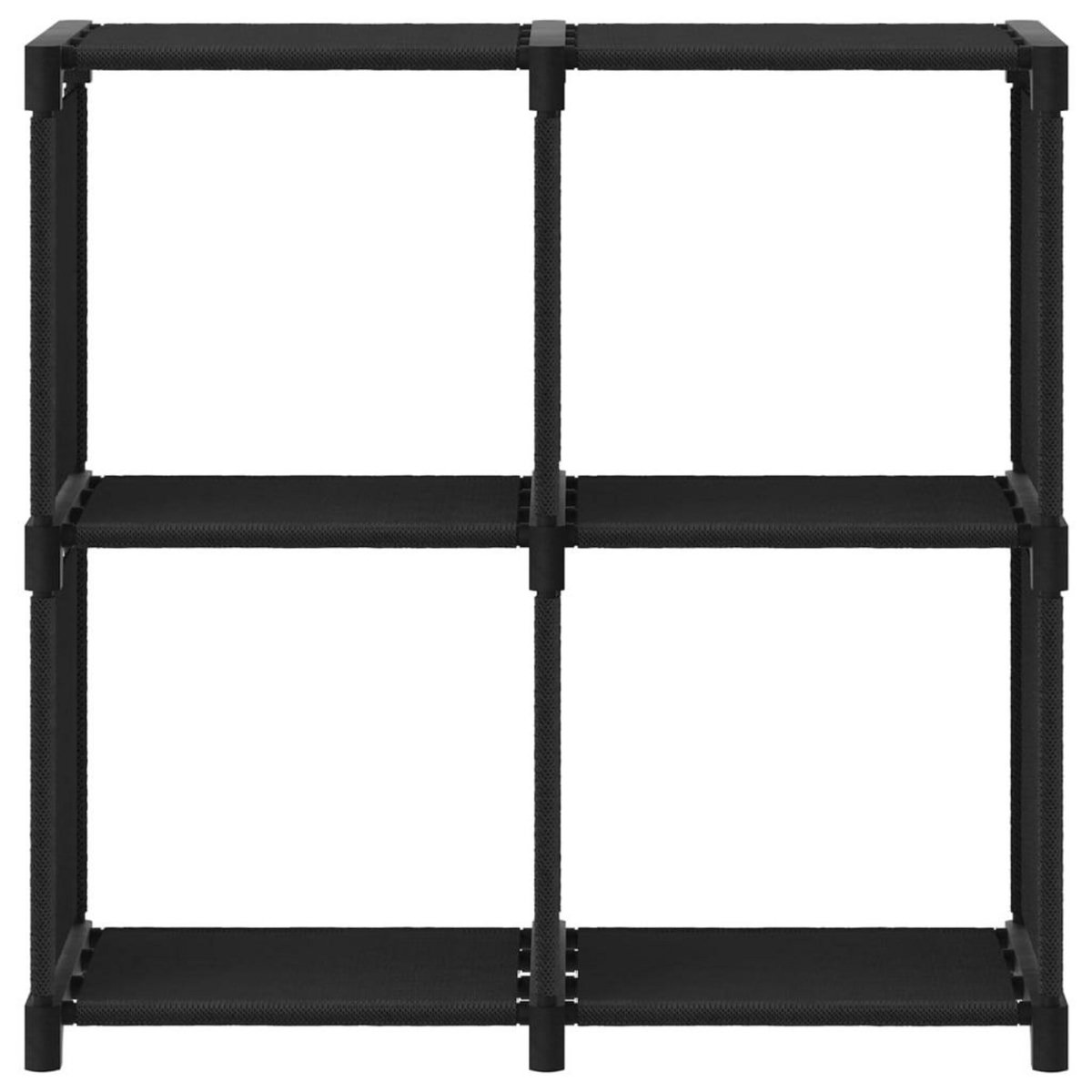 VIDAXL Etagere d'affichage 4 cubes Noir 69x30x72,5 cm Tissu