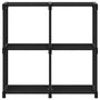 Voir la diapositive 2 : VIDAXL Etagere d'affichage 4 cubes Noir 69x30x72,5 cm Tissu