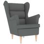 Voir la diapositive 2 : VIDAXL Fauteuil gris fonce 74x84x100 cm tissu
